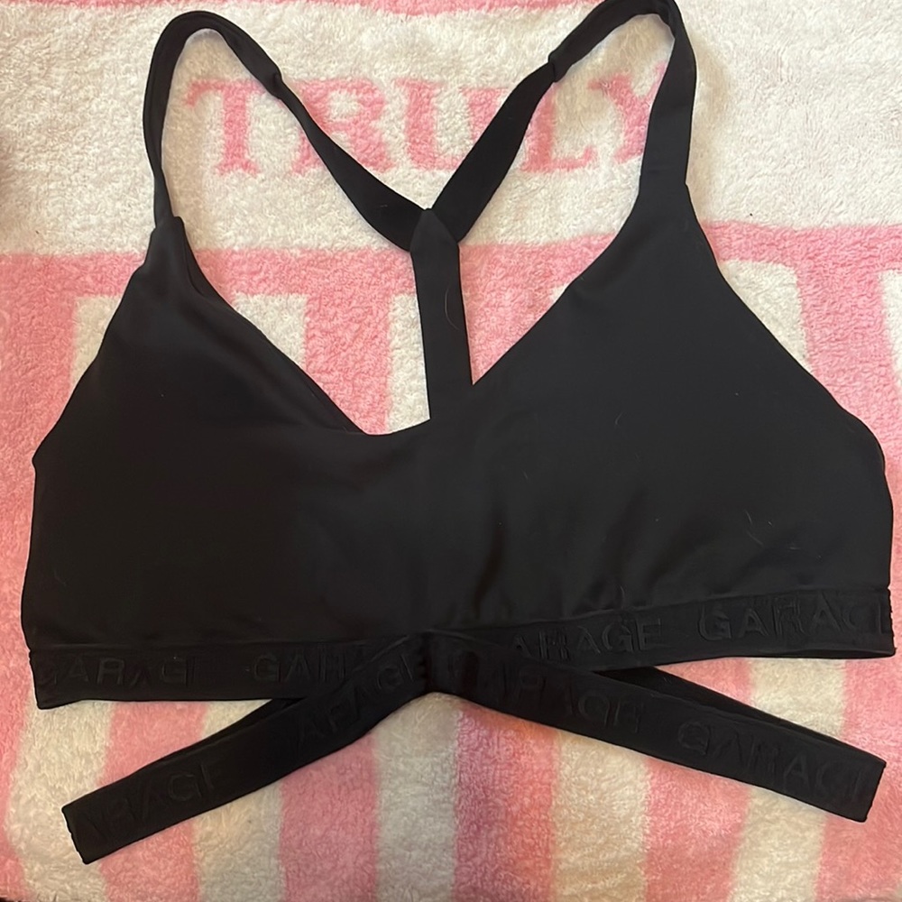 Black Garage strappy sports bra